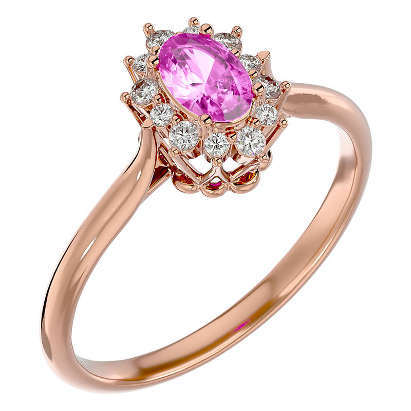 Pink Sapphire Multi Heart Ring | 14K Gold | EF Collection 14K Rose Gold / 6