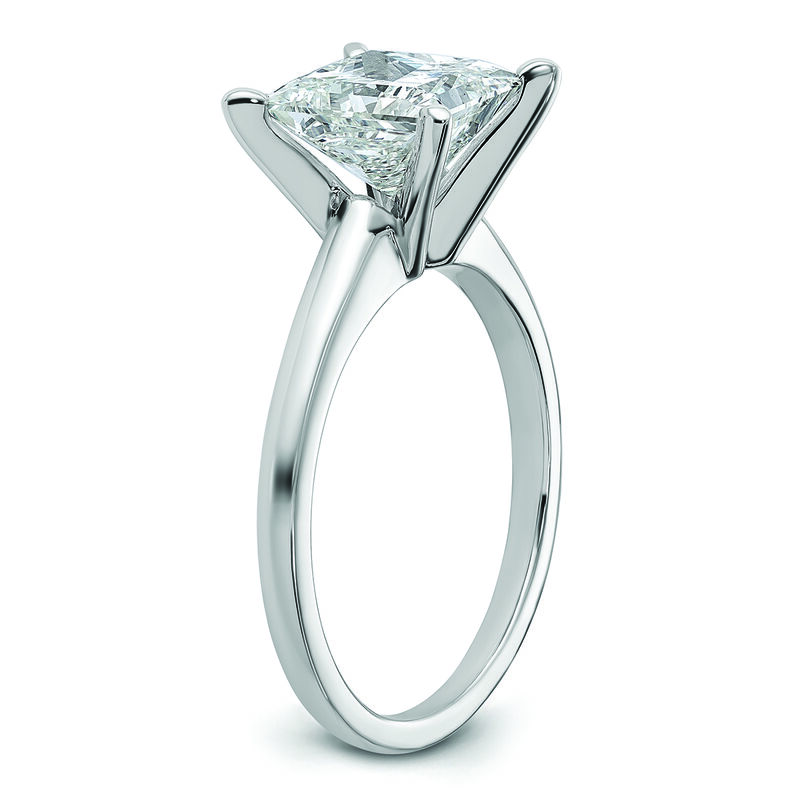 Princess-Cut 2 1/2ct. FGH VS2 SI1 Certified Lab Grown Solitaire Engagement Ring in 14k White Gold image number null