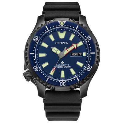 Citizen Men's Black Stainless Steel Promaster Sea Automatic Fugu Dive Watch NY0158-09L