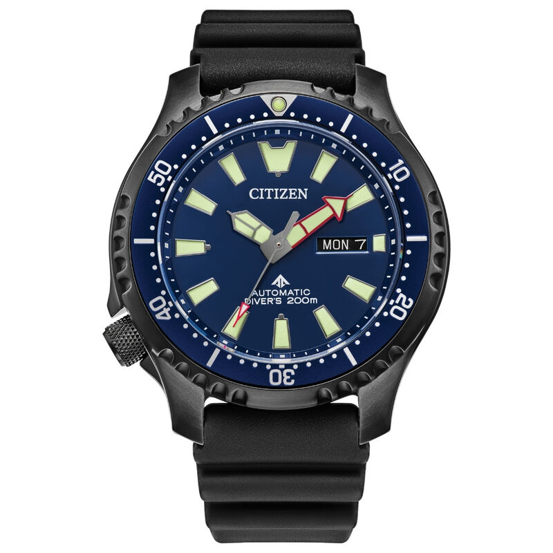 Citizen Men's Black Stainless Steel Promaster Sea Automatic Fugu Dive Watch NY0158-09L image number null