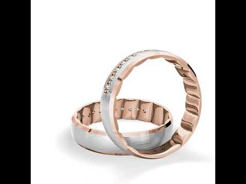 Men's MFIT Diamond Band 1/3ctw in 10k White & Rose Gold image number null