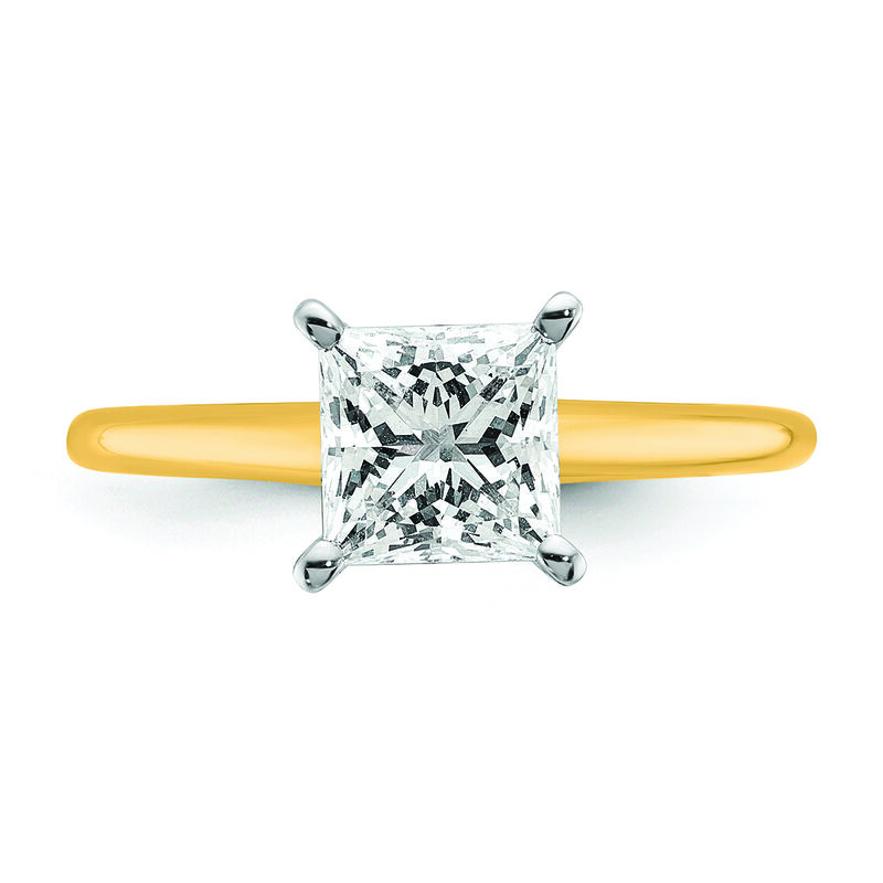 Princess-Cut 1 1/2ct. FGH VS SI Certified Lab Grown Solitaire Engagement Ring in 14k Yellow Gold image number null