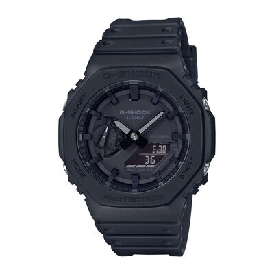 G-Shock Men's Analog-Digital Octagon Black Resin Dial & Band 49mm Watch GA2100-1A1