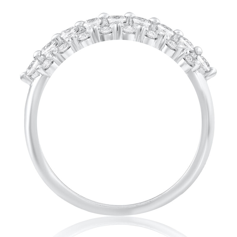 Brilliant-Cut 1/2ctw. Diamond Multi-Row Anniversary Band in 14k White Gold image number null