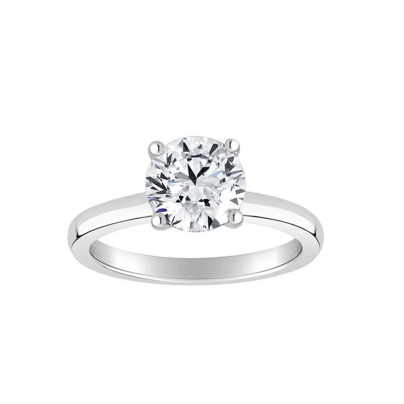 Brilliant-Cut Lab Grown 1 3/4ct. EF VS Diamond Ribbon Halo Solitaire Engagement Ring in 14k White Gold image number null