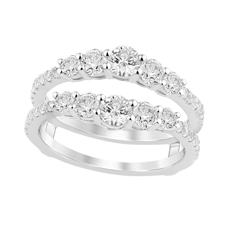 Brilliant-Cut Lab Grown 1 1/2ctw. Diamond Insert Ring in 14k White Gold image number null