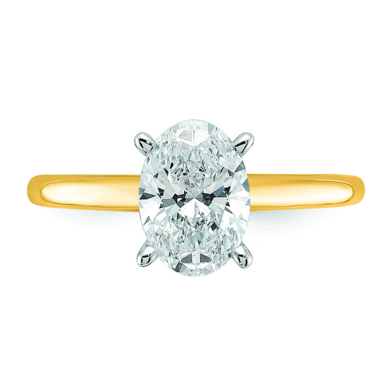 Oval-Cut 1 1/2ct. FGH VS SI Certified Lab Grown Solitaire Engagement Ring in 14k Yellow Gold image number null