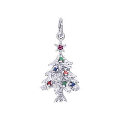 Christmas Tree Sterling Silver Charm