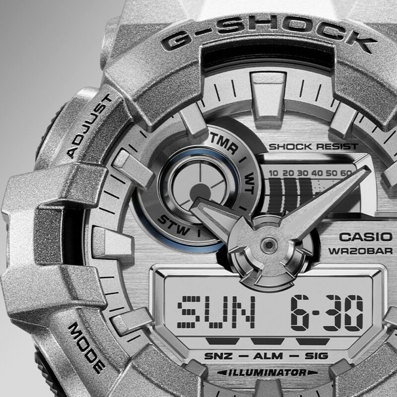 G-Shock Men's Analog-Digital Silver Resin Watch GA700FF-8A image number null