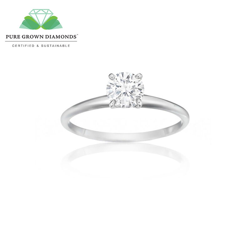 Classic Round Brilliant &#190;ct. Lab Grown Diamond Solitaire Engagement Ring in 14k White Gold image number null