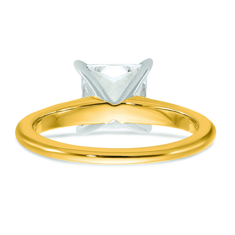 Princess-Cut 2ct. FGH VS SI Certified Lab Grown Solitaire Engagement Ring in 14k Yellow Gold image number null