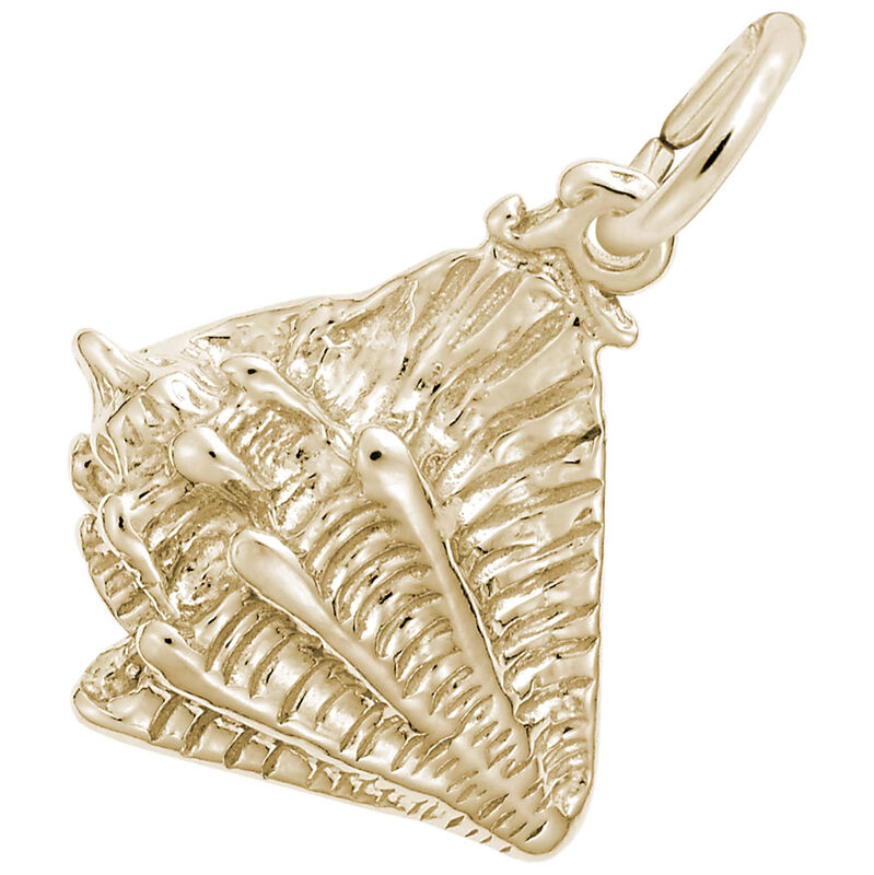Conch Shell Charm in 10k Yellow Gold image number null