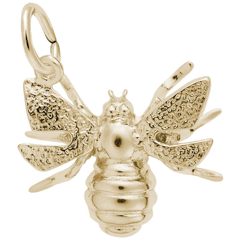 Bee Charm in Gold Plated Sterling Silver