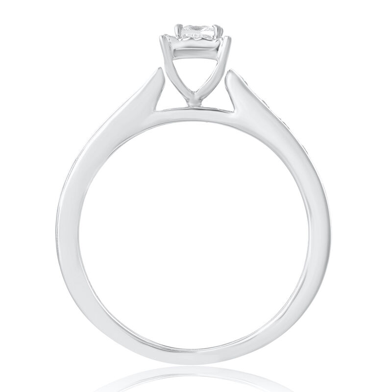 Princess-Cut .5ctw. Diamond Channel-Set Engagement Ring in 10k White Gold image number null