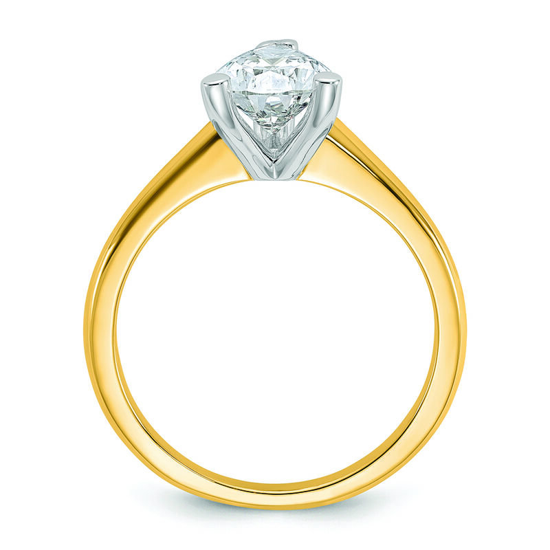 Pear-Shaped 2ct. FGH VS SI Certified Lab Grown Solitaire Engagement Ring in 14k Yellow Gold image number null