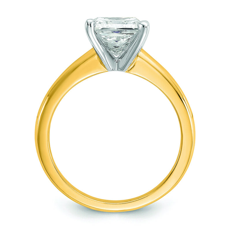 Princess-Cut 2ct. FGH VS SI Certified Lab Grown Solitaire Engagement Ring in 14k Yellow Gold image number null