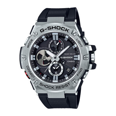 G-Shock Men's G-Steel Multifunction Stainless Steel Black Dial & Band 58mm Watch GSTB100-1A