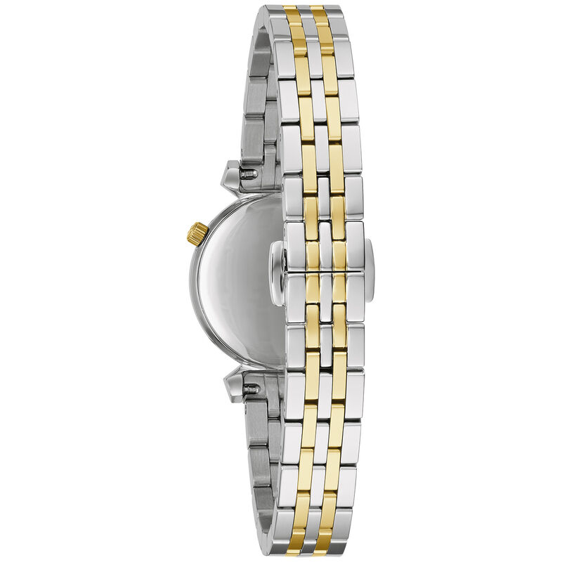 Bulova Ladies Gold Plated Stainless Steel Regatta Diamond Watch 98P202 image number null