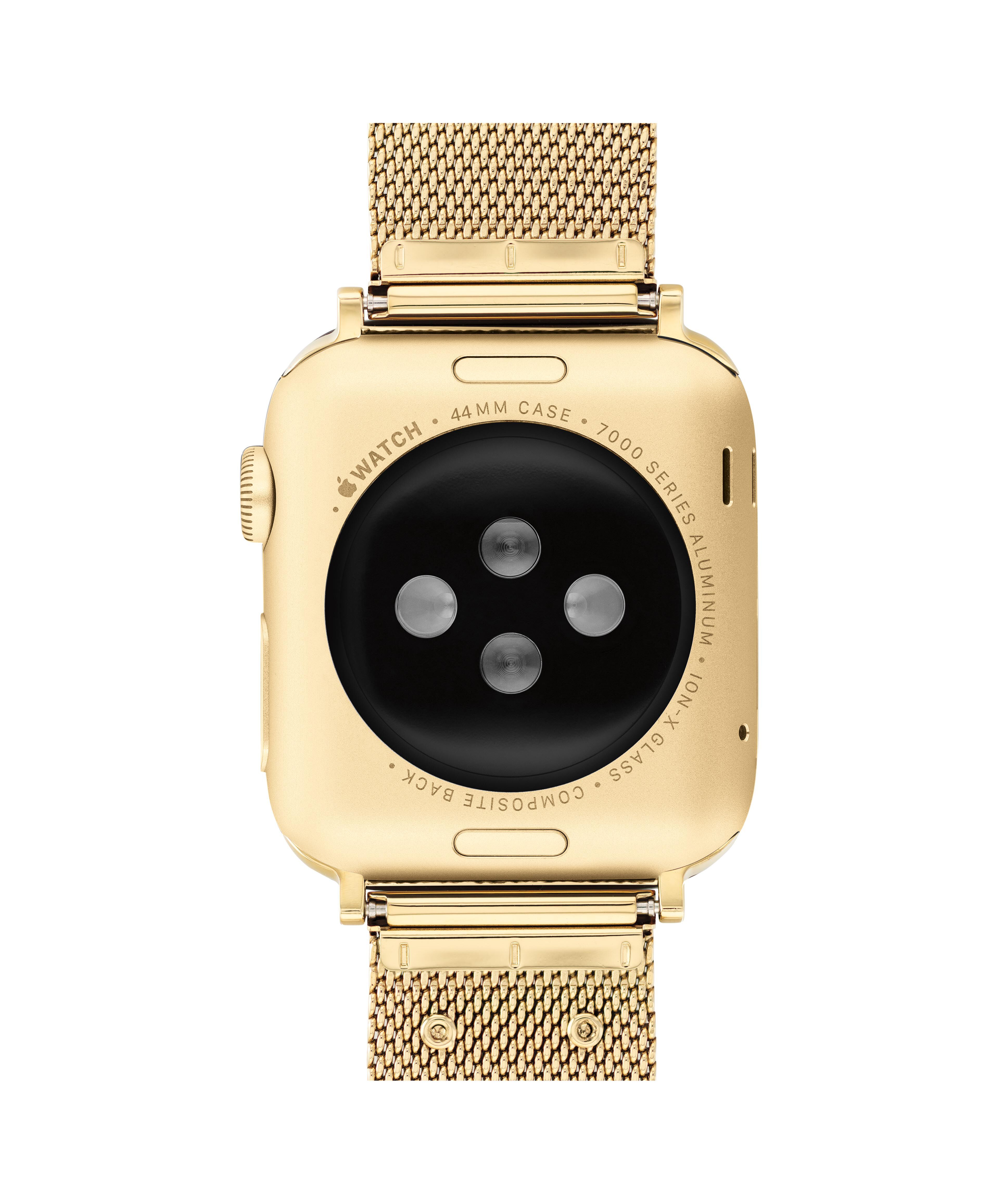 Coach Men's Yellow Gold Plated Stainless Steel Apple Watch Strap 14700064
