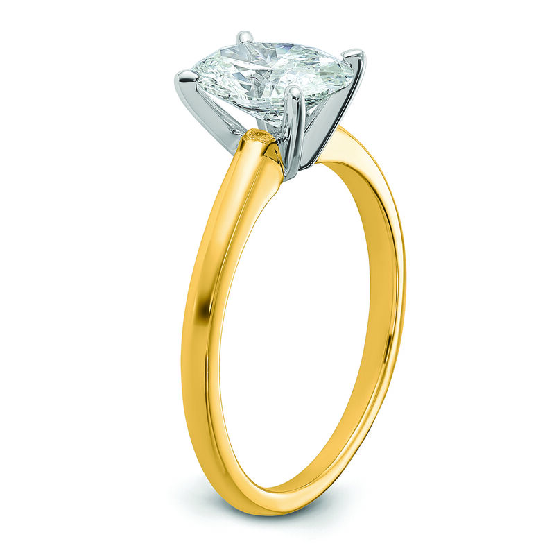 Oval-Cut 1 1/2ct. FGH VS SI Certified Lab Grown Solitaire Engagement Ring in 14k Yellow Gold image number null