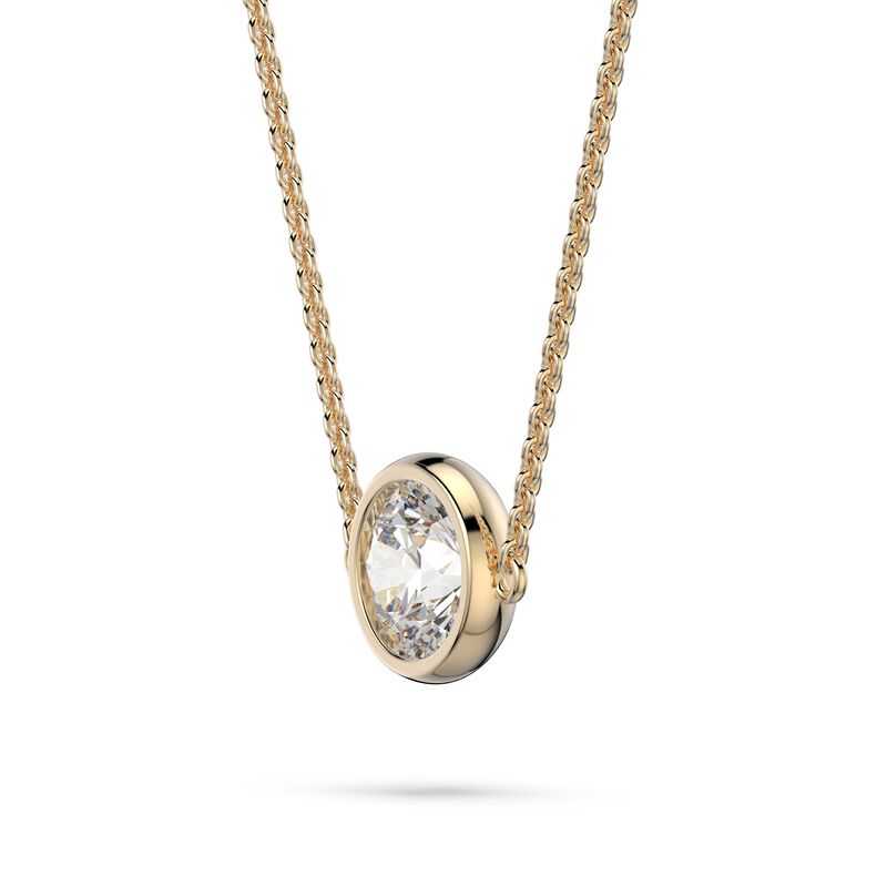 Brilliant-Cut 7/8ctw. Lab Grown Diamond Bezel Pendant in 14k Yellow Gold image number null