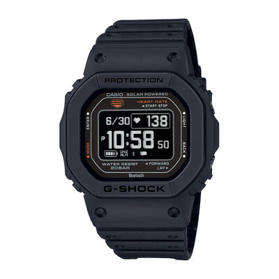 G-Shock Men's 5600 HRM Black Resin Dial & Band 51mm Watch DWH5600-1