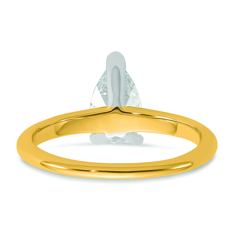 Pear-Shaped 1ct. FGH VS SI Certified Lab Grown Solitaire Engagement Ring in 14k Yellow Gold image number null