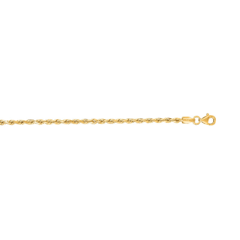 14k Yellow Gold Solid Diamond Cut Rope Chain Necklace  Direct Source Gold  & Diamond – Direct Source Gold & Diamond