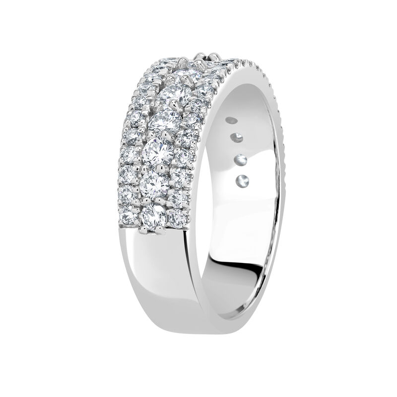 Brilliant-Cut Lab Grown 2.5ctw. Diamond Three-Row Anniversary Band in 14k White Gold image number null