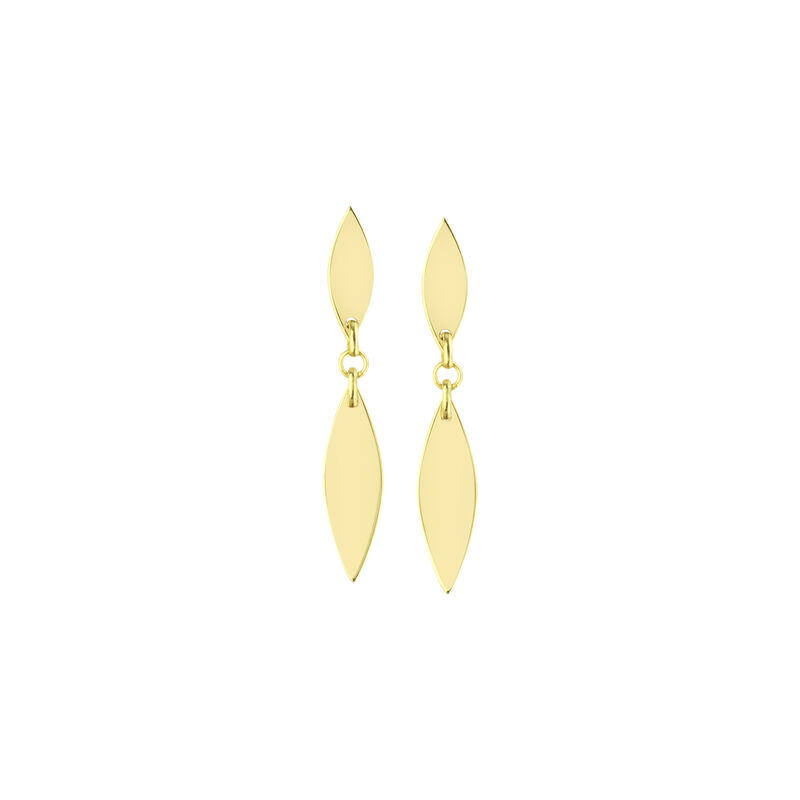 Small Dangle Marquise Shaped Fashion Earrings in 14K Yellow Gold image number null