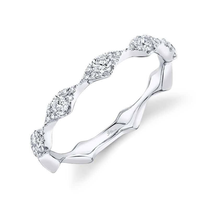 Shy Creation 0.38ctw. Marquise Diamond Ring in 14k White Gold SC55005596 image number null