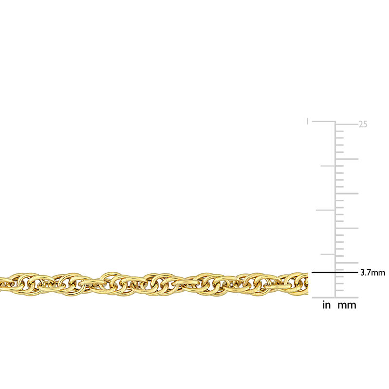 Ladies' 3.7mm Singapore Bracelet in 18k Yellow Gold Plated Sterling Silver 7.5" image number null