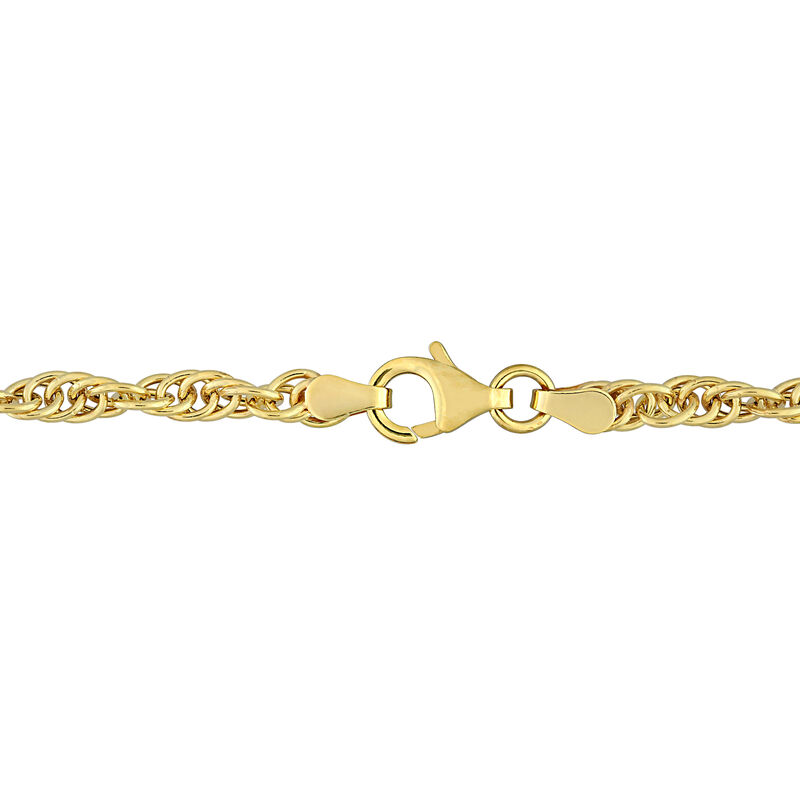 Ladies' 3.7mm Singapore Bracelet in 18k Yellow Gold Plated Sterling Silver 7.5" image number null