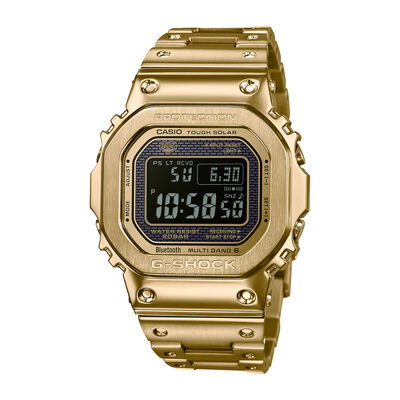 G-Shock Men's Full Metal 5000 Digital MB6 Solar Connected Gold IP Black Dial 42.8mm Watch GMWB5000GD-9