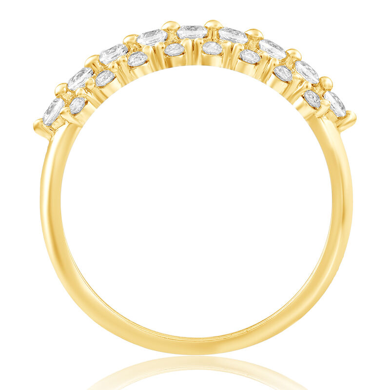 Brilliant-Cut 1/2ctw. Diamond Multi-Row Anniversary Band in 14k Yellow Gold image number null