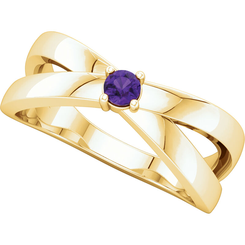 1-Stone Family Ring in 14k Yellow Gold image number null