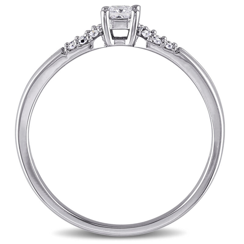 Princess-Cut 1/6ctw. Diamond Promise Ring in 10k White Gold image number null