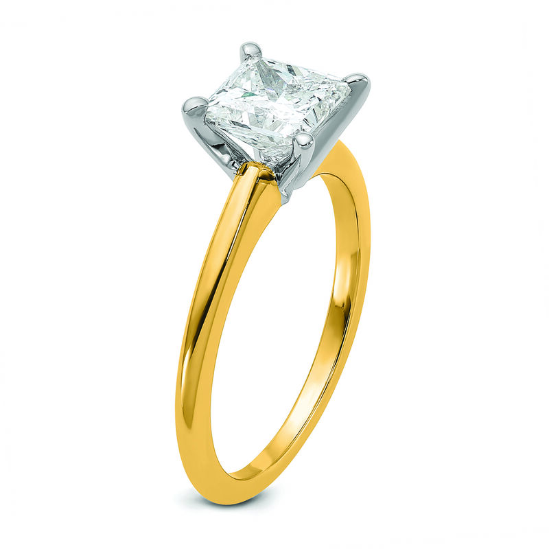 Princess-Cut 1 1/2ct. FGH VS SI Certified Lab Grown Solitaire Engagement Ring in 14k Yellow Gold image number null