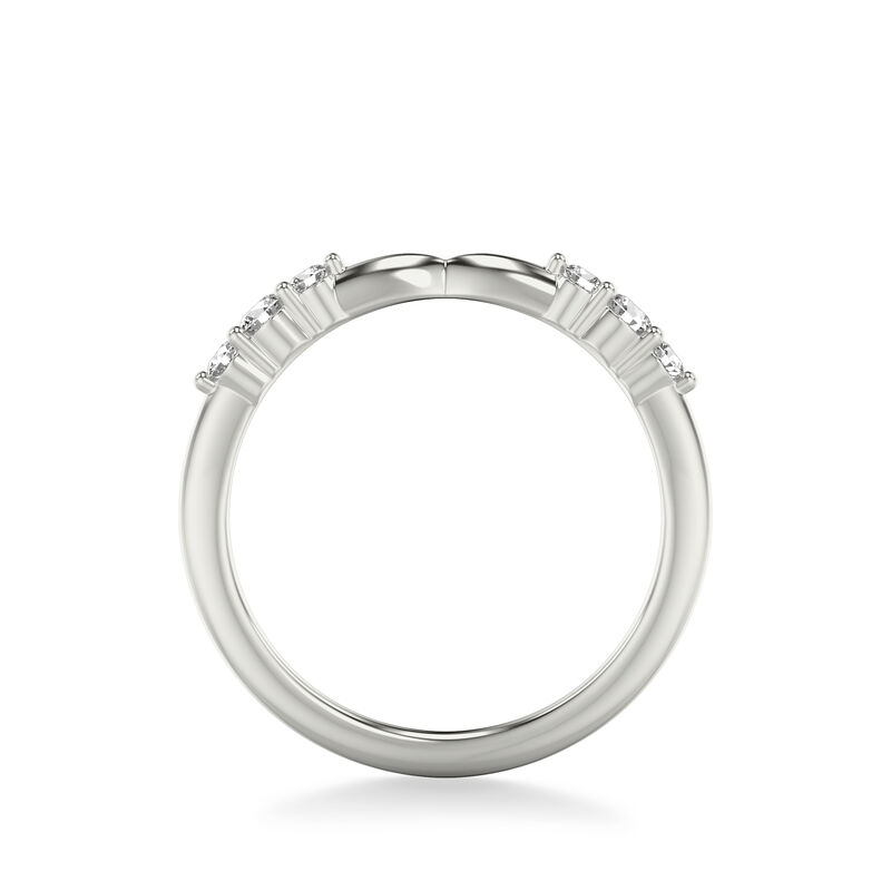 Vivi. ArtCarved 1/5ctw. Brilliant-Cut Diamond Wedding Band in 14k White Gold image number null