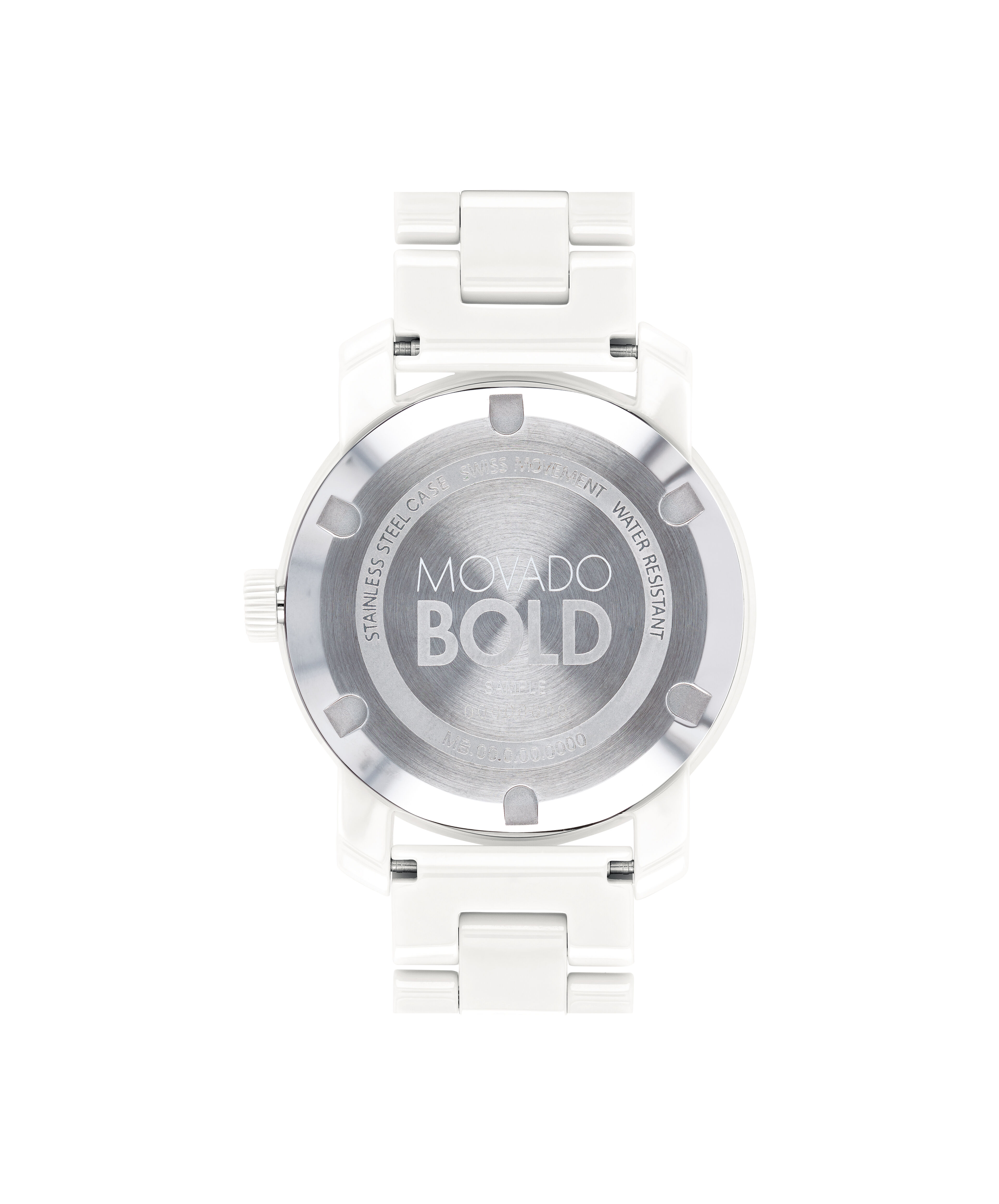 White movado bold cheap watch