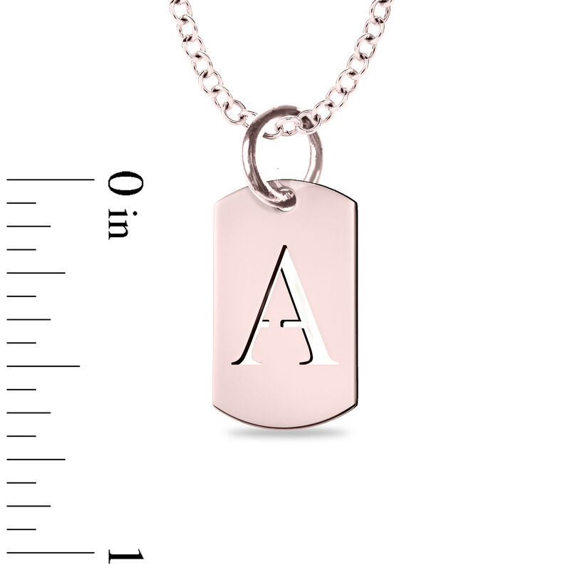 Mini Initial Cut Out Pendant in 10k Rose Gold image number null