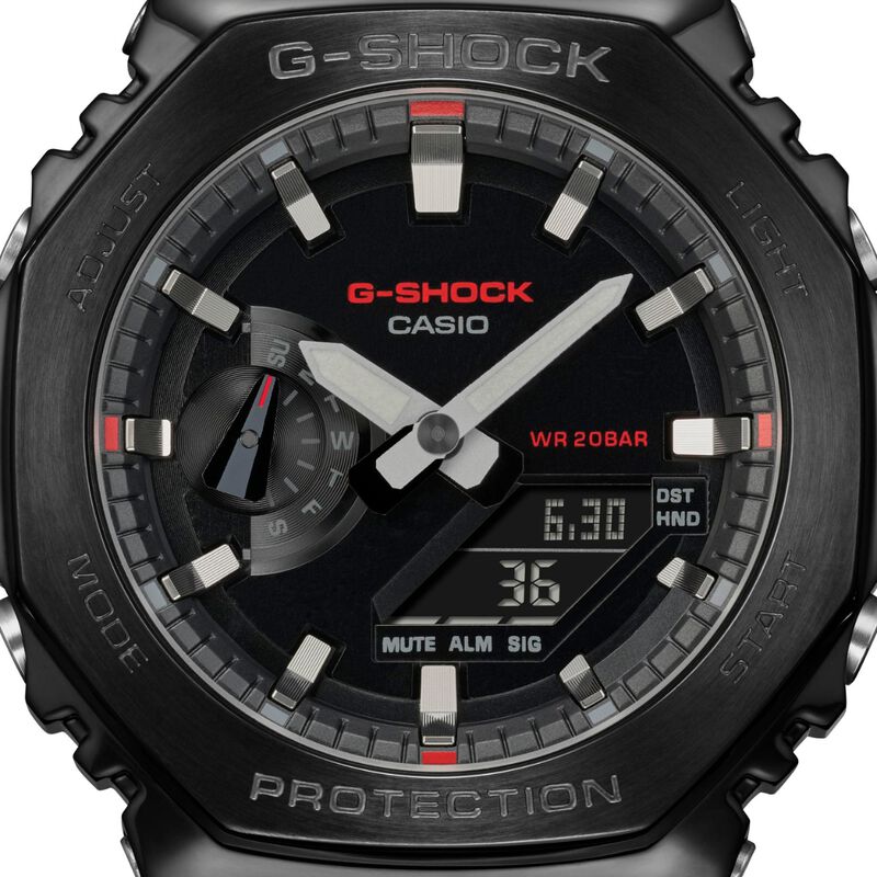 G-Shock Men's G-Steel Utility Metal Analog-Digital Metal Cover Black Fabric Band Watch GM2100CB-1A image number null