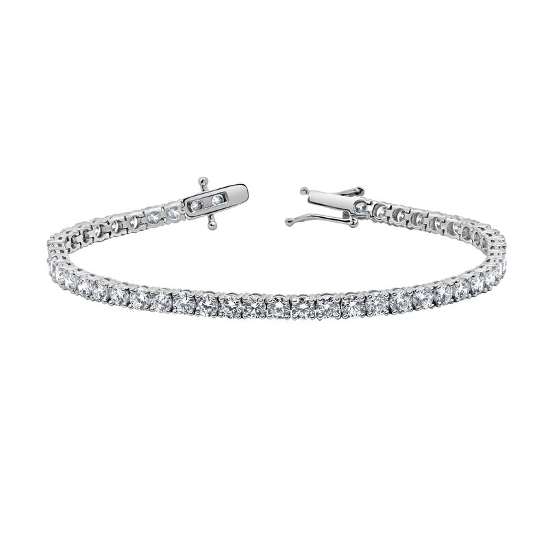 Lab Grown 8ctw. Diamond 4-Prong Tennis Bracelet 7" EF-VS-SI in 14k White Gold image number null