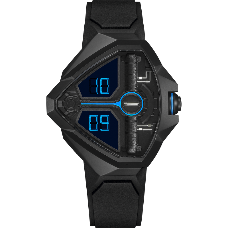 Hamilton Ventura Edge Dune Ltd. Ed. Matte Black PVD Black Dial with Blue Accents Quartz Watch H24624330 image number null