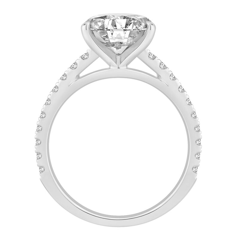 Pear-Shaped Lab Grown 2 3/4ctw. Diamond Classic 5 Prong Engagement Ring in 14k White Gold image number null