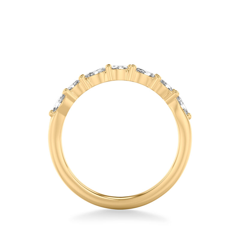 Sarina. ArtCarved 1/3ctw. Marquise-Cut Diamond Wedding Band in 14k Yellow Gold image number null