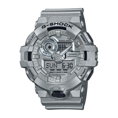 G-Shock Men's Analog-Digital Silver Resin Watch GA700FF-8A