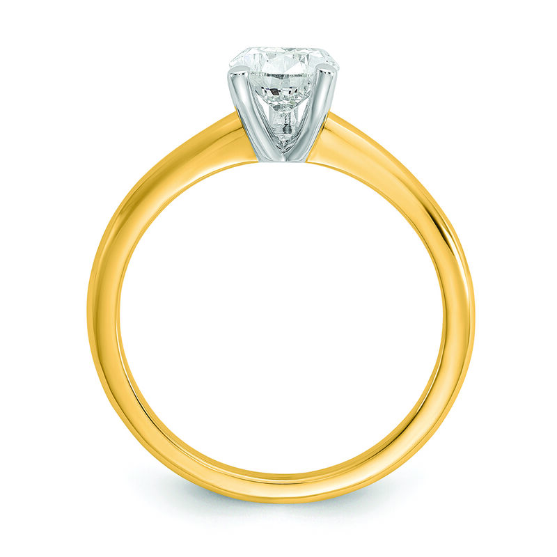 Pear-Shaped 1ct. FGH VS SI Certified Lab Grown Solitaire Engagement Ring in 14k Yellow Gold image number null