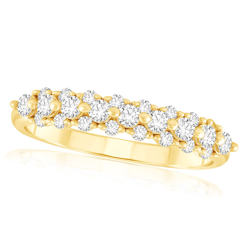 Brilliant-Cut 1/2ctw. Diamond Multi-Row Anniversary Band in 14k Yellow Gold image number null