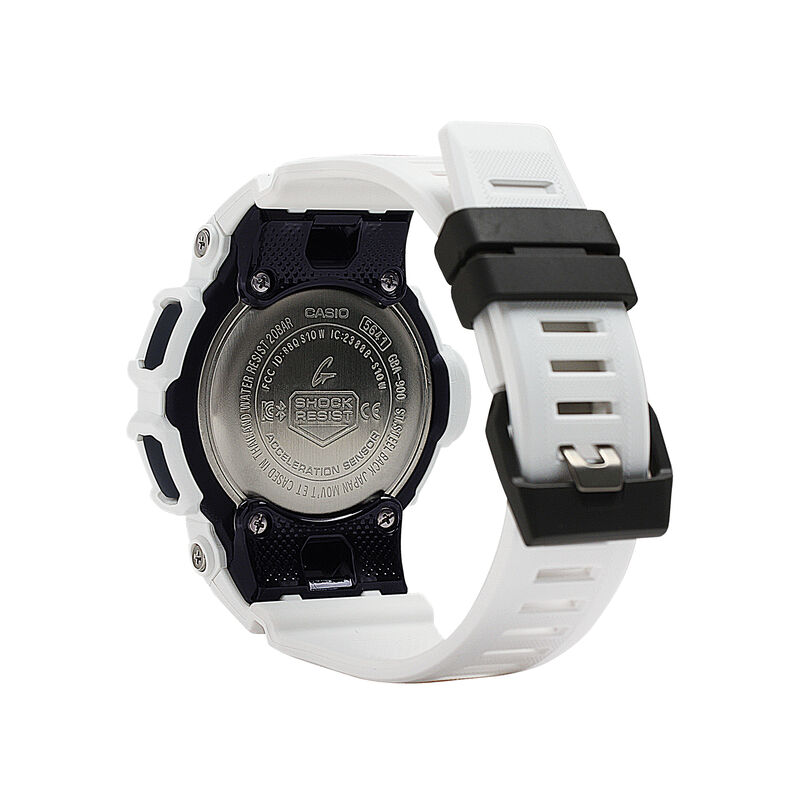 G-Shock Men's Power Trainer/GPS Connected, White Resin & Band, Black Dial 51mm Watch GBA900-7A image number null